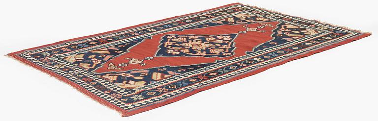 An antique Bidjar kilim, Western Persia (Iran), c. 230 x 142 cm.