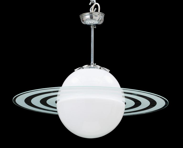 TAKLAMPA, glas, "Saturnus", h 45.