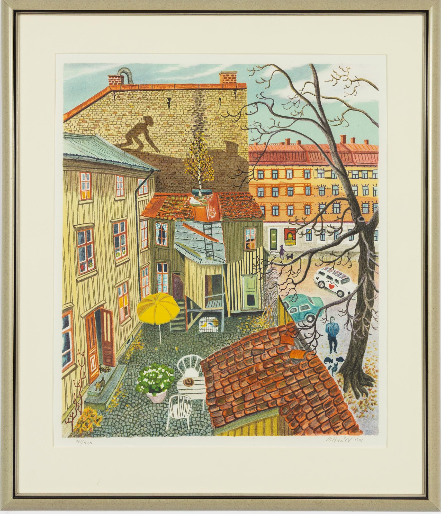 Mona Huss Walin, Inner Courtyard, Majorna, Gothenburg.