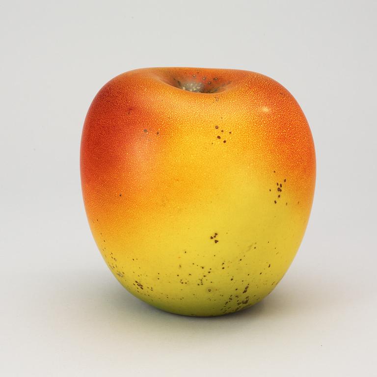 A Hans Hedberg faience apple, Biot, France.