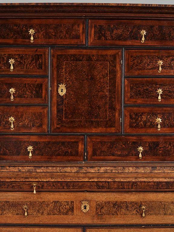 A Swedish late Baroque alder root cabinet.