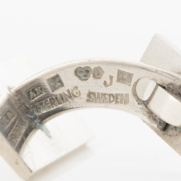 Wiwen Nilsson, A pair of cufflinks with monogram engraving, Lund, 1961.