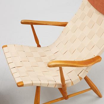 Armchair with footstool, "Anders", Yngve Ekström, second half of the 20th century.