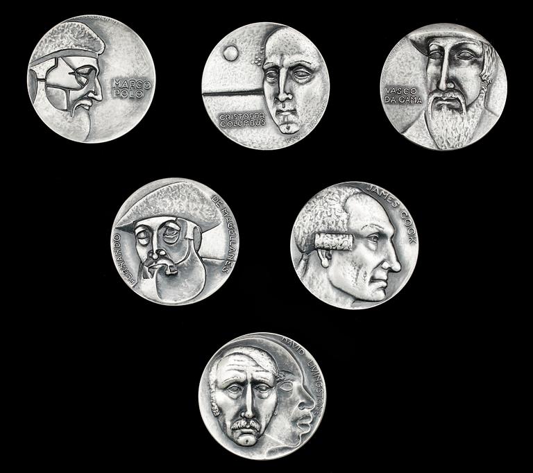 MEDALJER, 10 st, silver, Kauko Räsänen, Sporrong, 1973-74. Ca 660 gr.
