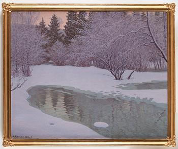 Gustaf Fjaestad, "Förvinter (Duved Jämtland)" (Early Winter, scene from Duved Jämtland in the north of Sweden).