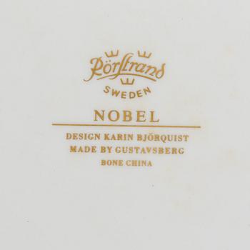 LAUTASIA, 11 kpl, posliinia, "Nobel", design Karin Björquist, Rörstrand/Gustavsberg.