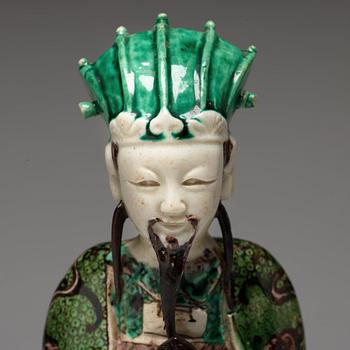 FIGURIN, biskviporslin. Qingdynastin, Kangxi (1662-1722).