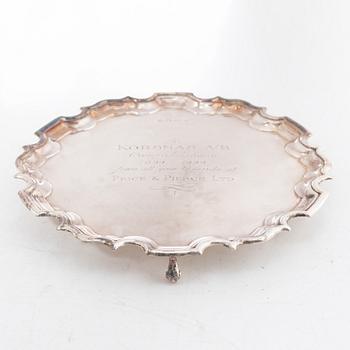 An English silver salver, mark of Carr's of Sheffield Ltd, Sheffield, 1998.