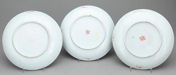 TALLRIKAR, 7 st, porslin, Kina 1800/1900-tal.