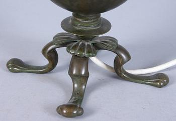 BORDSLAMPA, patinerad brons, "ZENITH", 1930-tal.
