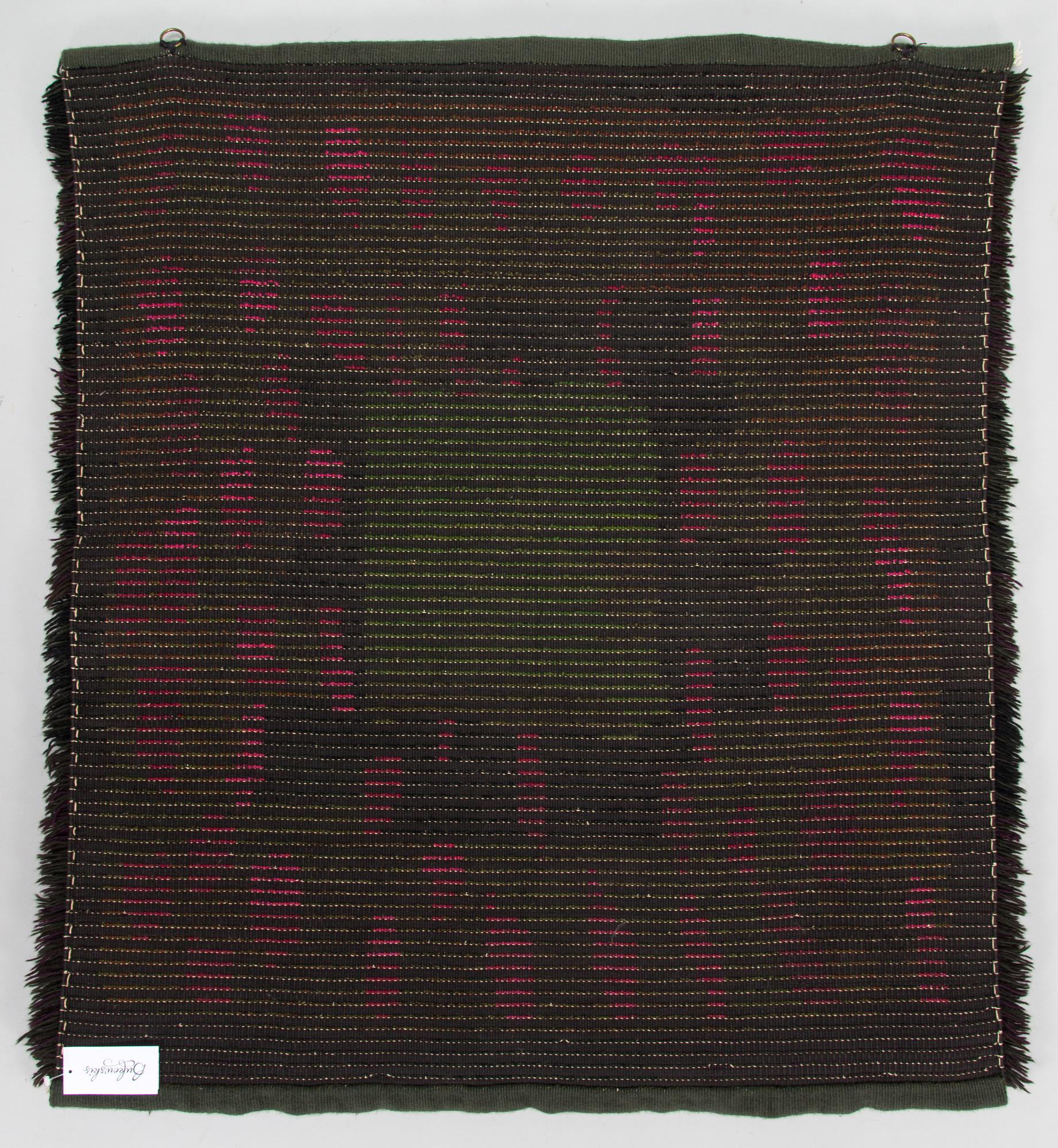 Uhra-Beata Simberg-Ehrström, rya rug, modell for Friends of Finnish Handicraft. Circa 112 x 95 cm.