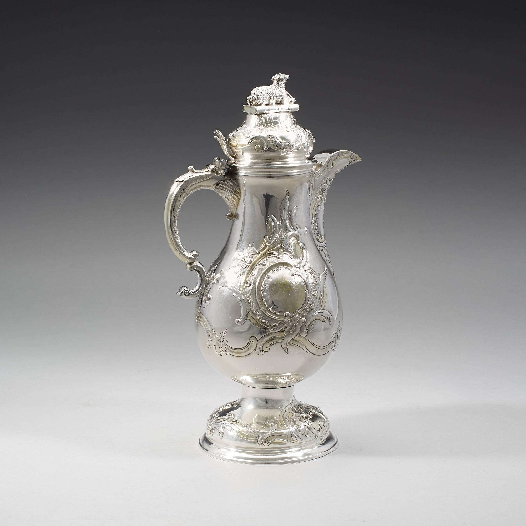 VINKANNA, av David Thomas Hell, Hamburg (verksam 1772-1008). Rokoko.