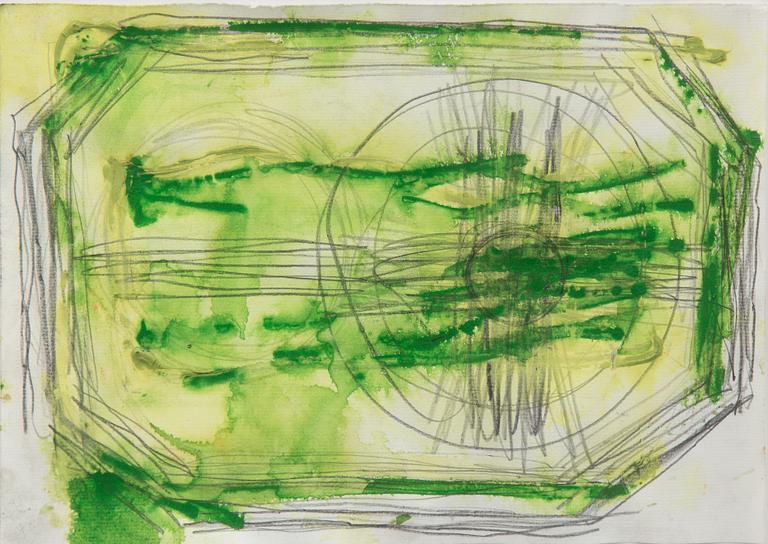 NORBERT PRANGENBERG, mixed media on paper signed and dated 1986 on verso.