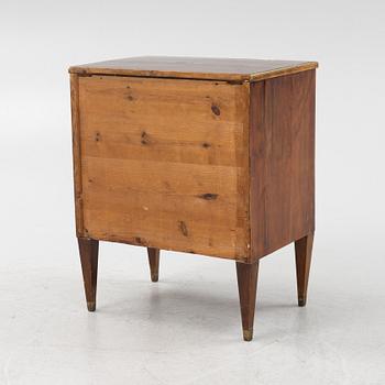 A late Gustavian mahogany bedside cabinet, early 19th Century.