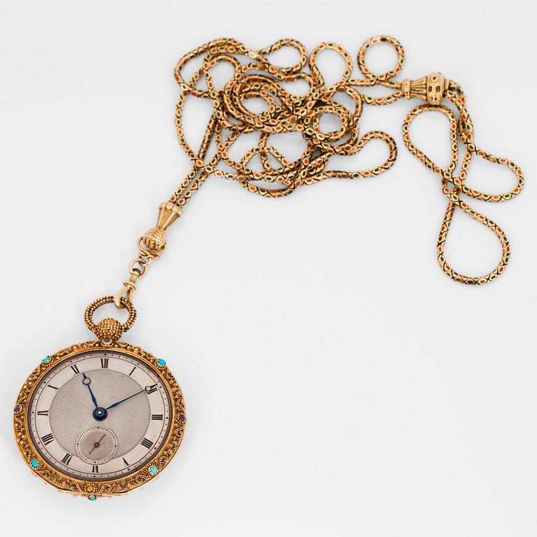 A 19thcentury gold Schatz-Vignier à Genève pocket watch.