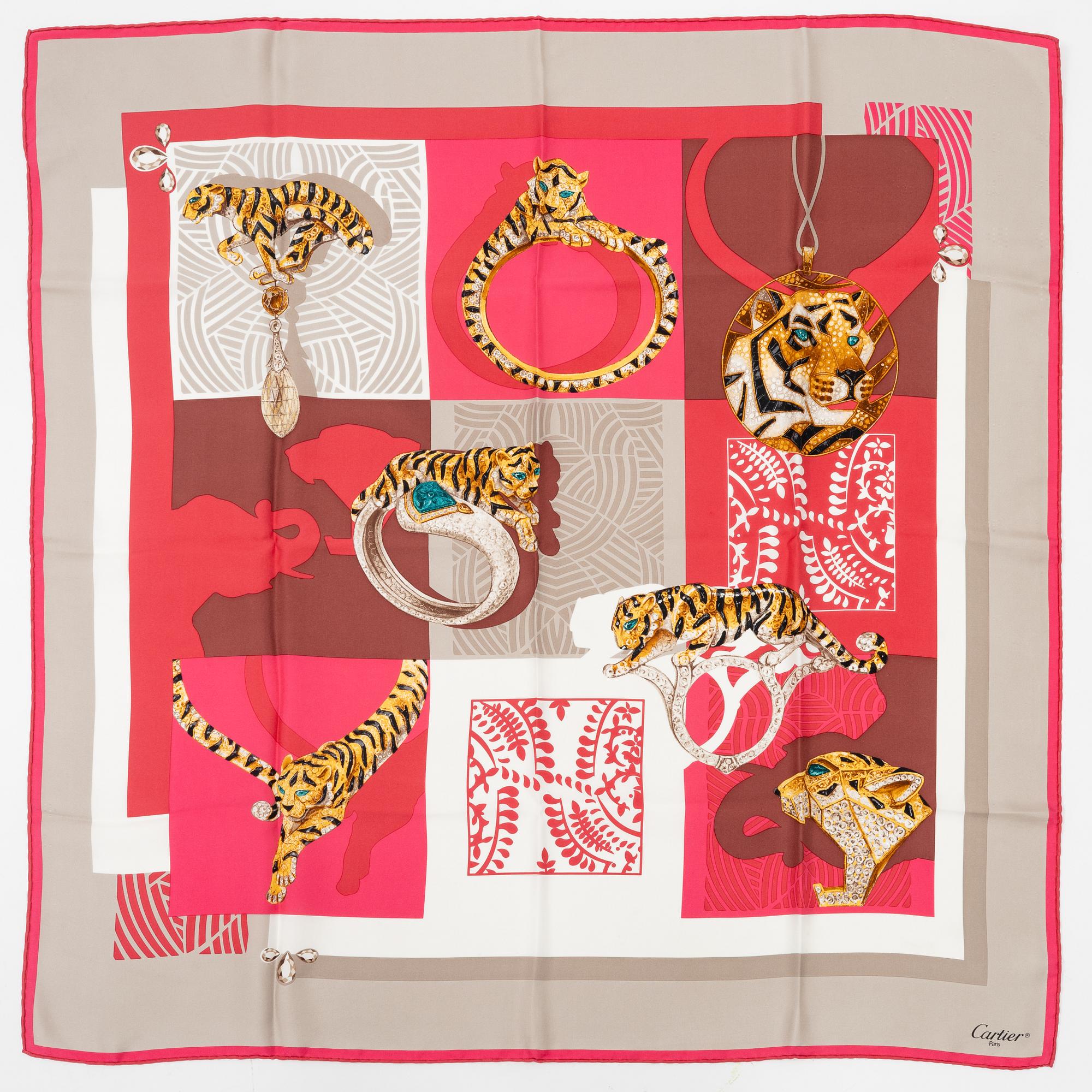 Cartier, a twill silk scarf.