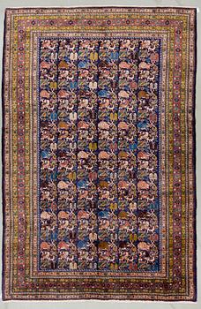 An oriental carpet, around 301 x 199 cm.