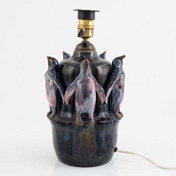 Bordslampa, keramik, 1900-talets först hälft.