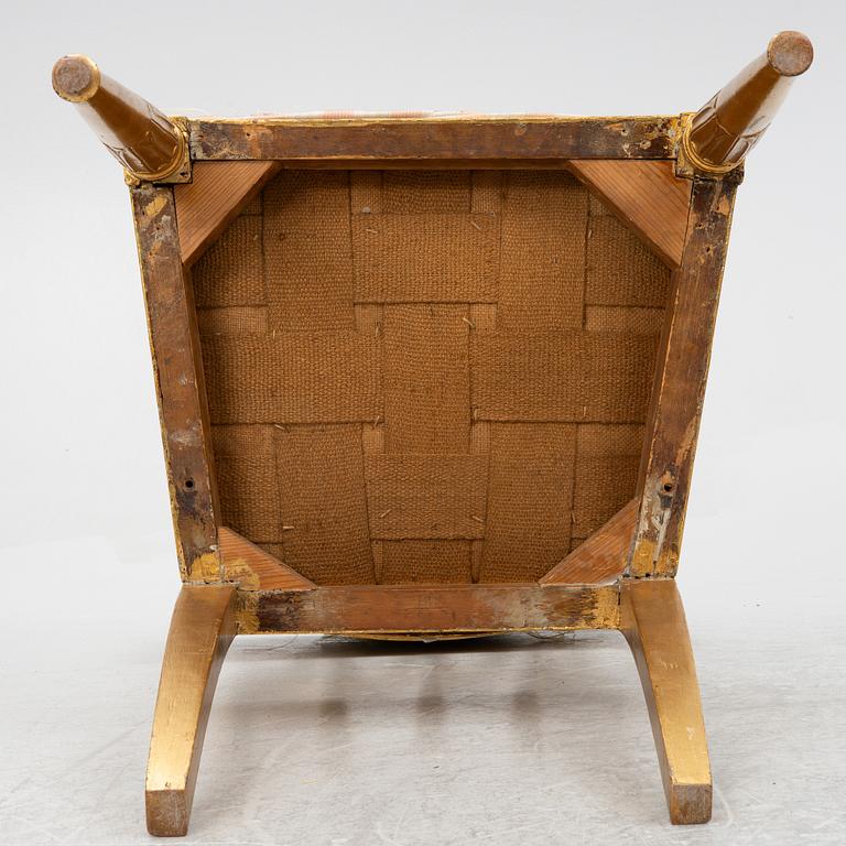 A pair of late Gustavian chairs, circa 1800.