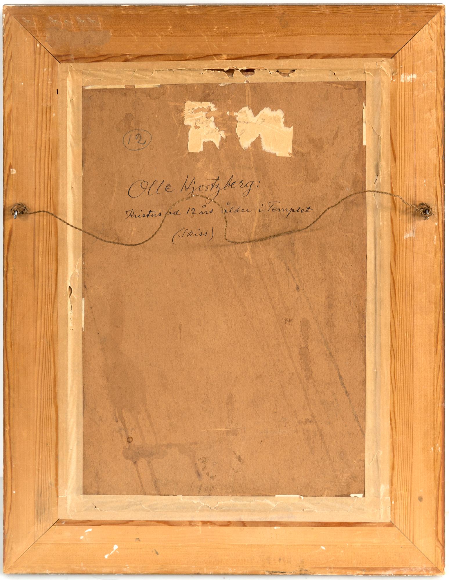 Olle Hjortzberg, "Kristus vid 12 års ålder i Templet (Skiss)", 1897.