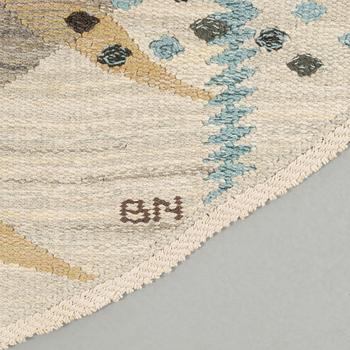 CARPET. "Paula, ljus". Round. Tapestry weave. Diameter 267,5-272 cm. Signed AB MMF BN.