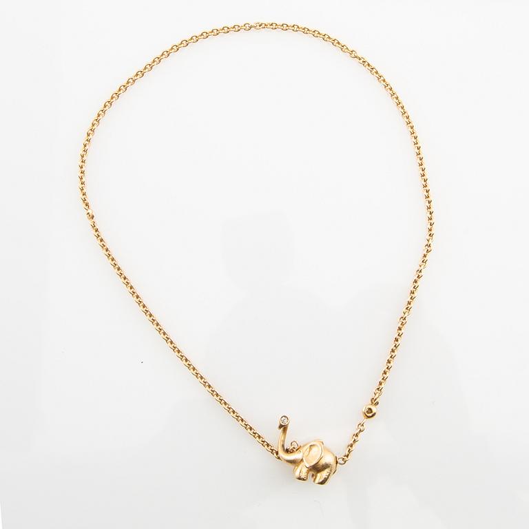 Ole Lynggaard, collier, 18K guld, med briljantslipade diamanter.