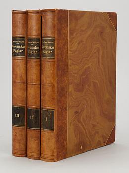 BOK, 3 vol. M,W & F von Wright: SVENSKA FÅGLAR. Stockholm 1929.