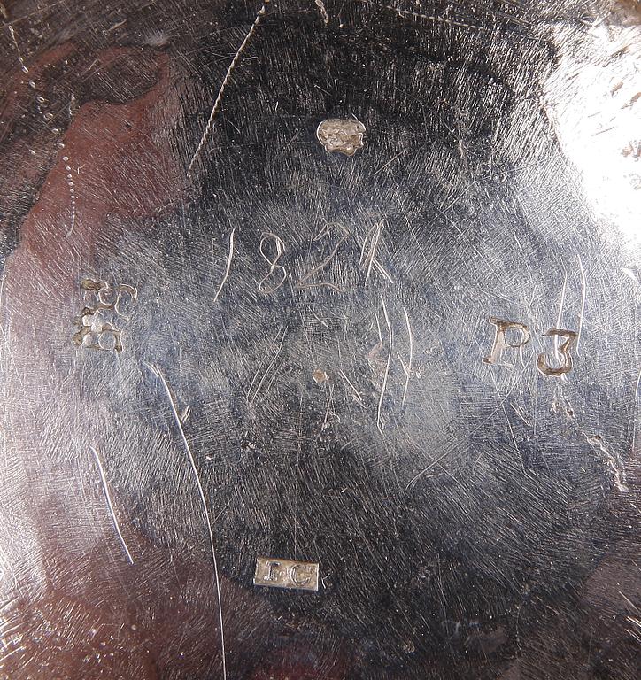 BÄGARE, silver, Johan Carlsson, Norrköping 1821.
