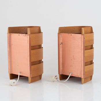 Hans-Agne Jakobsson, wall lamps, a pair, Elysett, Markaryd, 1970s.