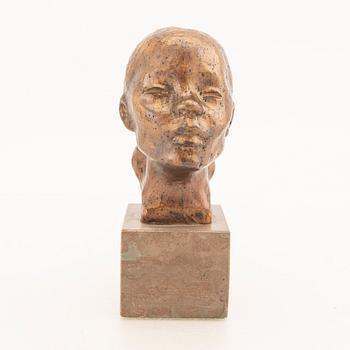 Helge Högbom, skulpturer 2 st. brons, signerade.