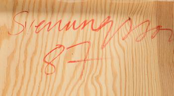 JAN SVENUNGSSON, oil on panel, signed on verso and dated -87.