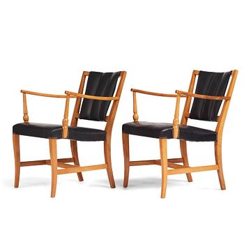 359. Josef Frank, a pair of model 2067 armchairs for Svenskt Tenn, Sweden, probably 1950-60's.