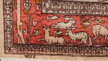 MATTA, old, Hereke, silke, figural, signerad, ca 103 x 74 cm.