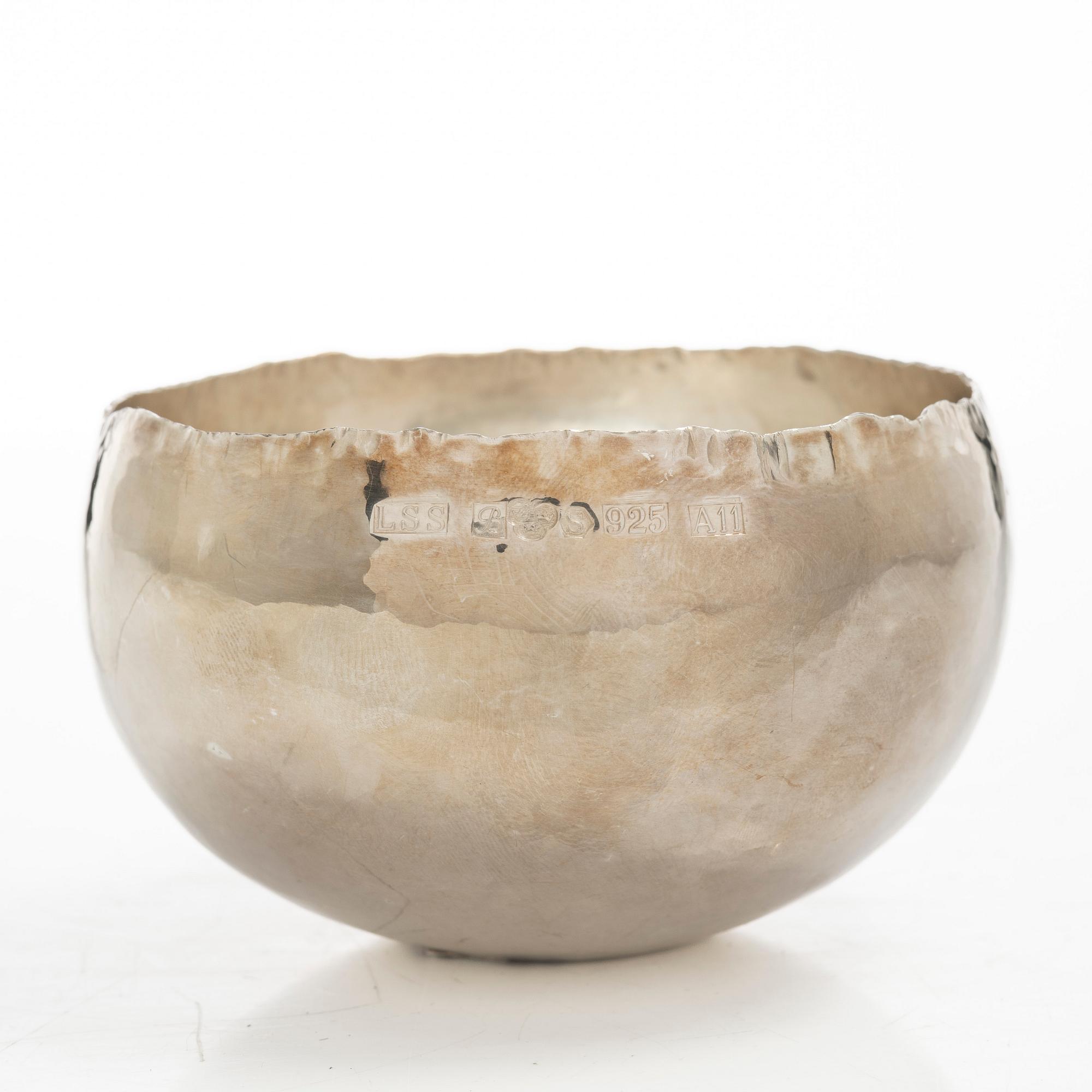 Leif Söderlund Silversmide, skål, sterling silver, Borlänge 1999.