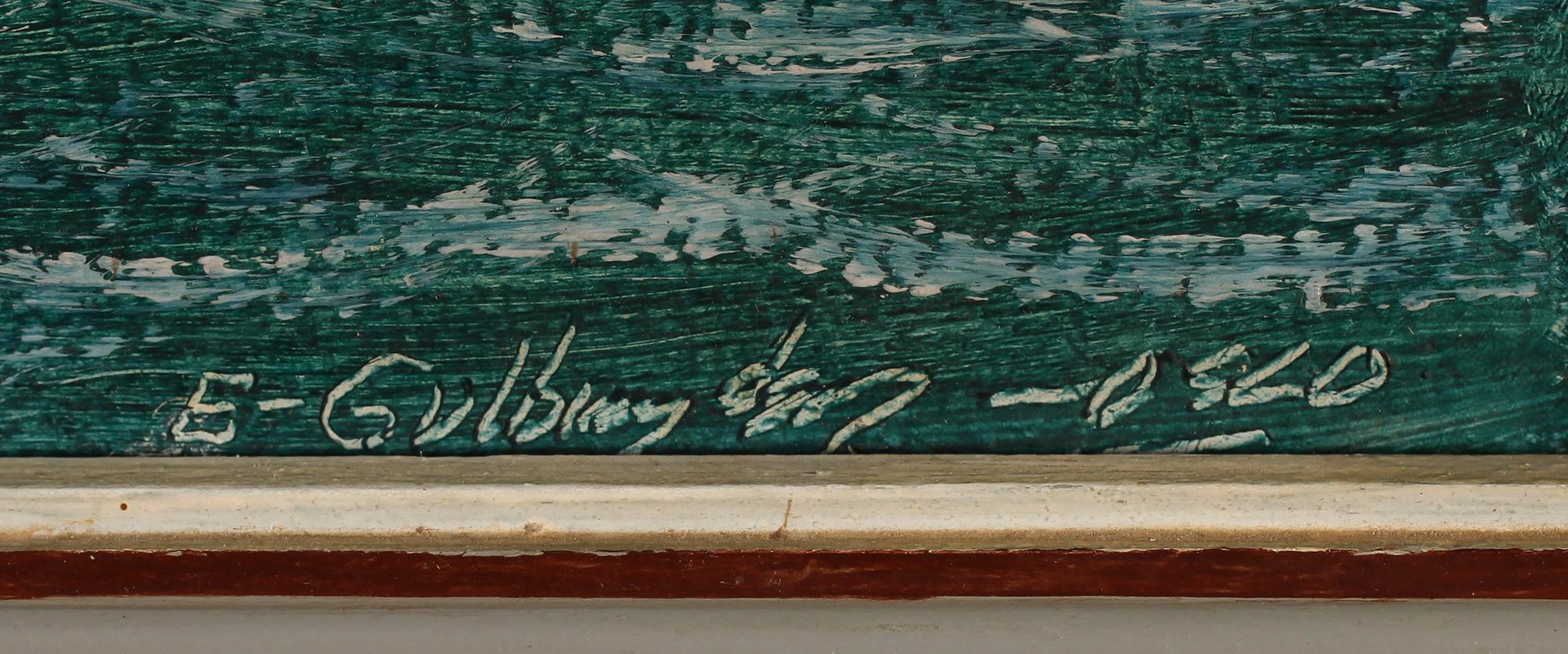 ERLING GULBRANDSEN, olja på pannå, signerad.