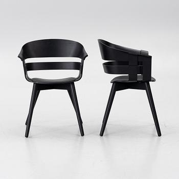 Jesper Ståhl, Karl Malmvall, karmstolar, 4 st, "Wick Chair", Design House Stockholm, samtida.
