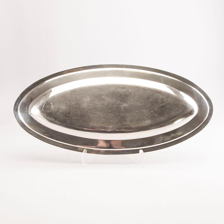 Vilhelm Christesen, serveringsfat silver Köpenhamn 1900.