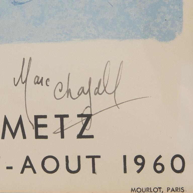 MARC CHAGALL, affisch, signerad.
