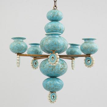 Britt-Louise Sundell, chandelier, Gustavsberg, second half of the 20th century.