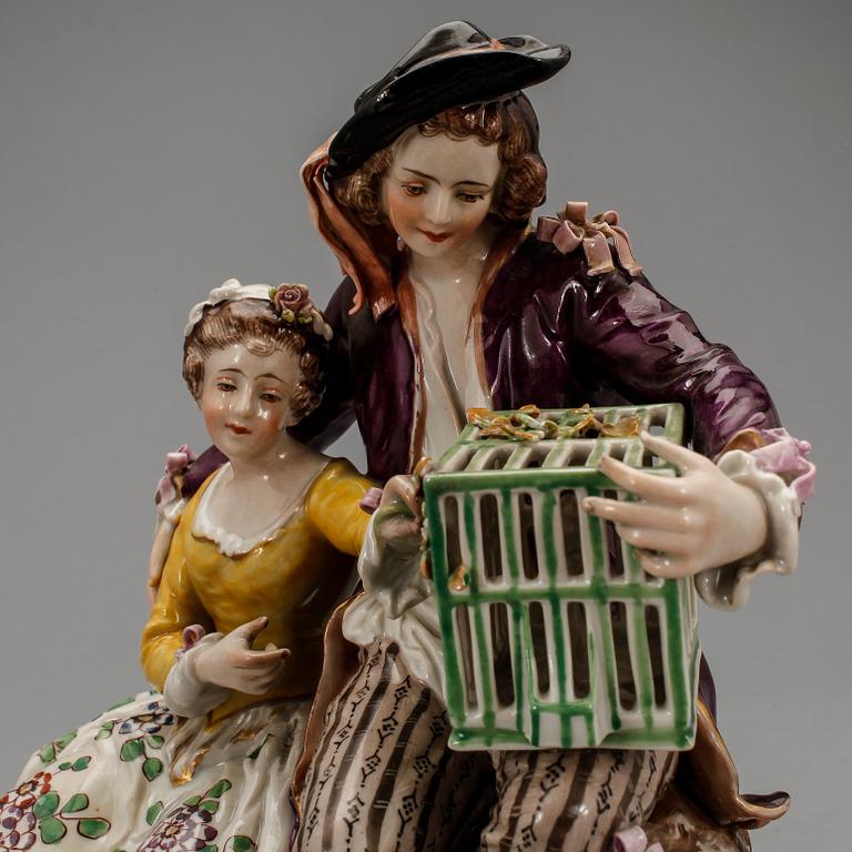 FIGURIN, porslin. Rudolstadt, 1900-tal.