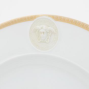 Versace, tableware, 6 pcs, porcelain, "Ikarus Medallion Méandre d'Or", Rosenthal.