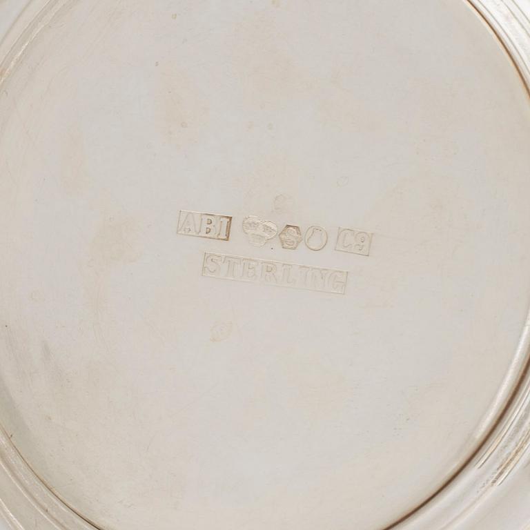 A parcel-gilt sterling silver vase from Aktiebolaget Ikora, Stockholm, 1953.