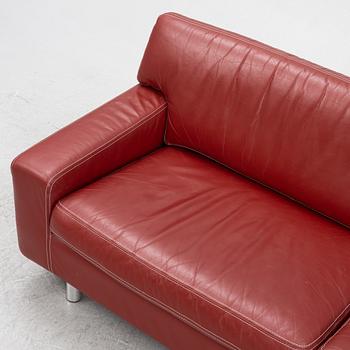 A red leather sofa, Dux, Sweden, end of the 20th century.