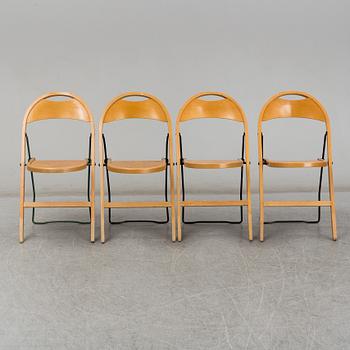 Four collapsible 'Bern' birch chairs from Gemla, 1920's/30's.