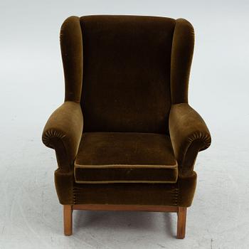 Ragnar Helsén, fåtölj, "Oxford"/modell 3543, Firma Svensk Tenn/Stjernmöbler.