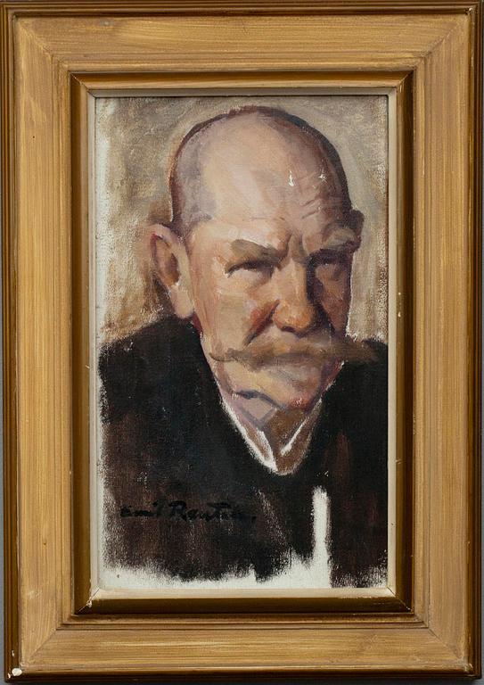 EMIL RAUTALA, olja på duk, uppfodrad på pannå, sign.