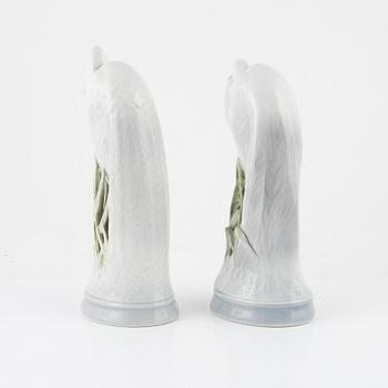 Theodor Madsen, figuriner, 2 st, Royal Copenhagen, Danmark, 1957.