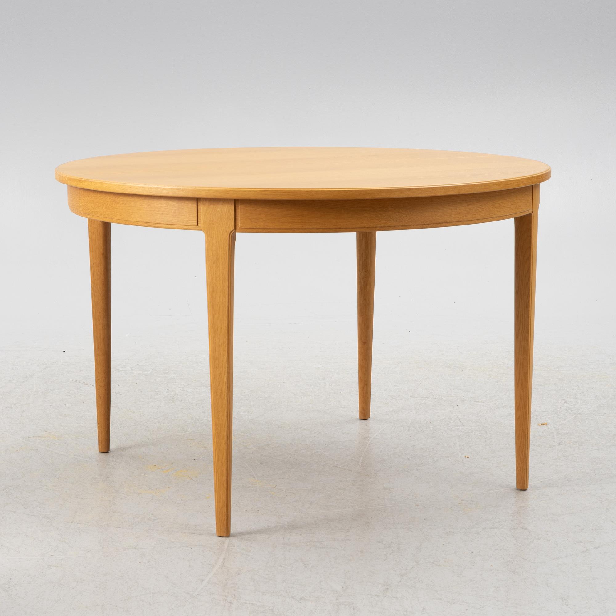 Carl Malmsten, matbord med 4 stolar, Åfors. 1900-talets andra hälft.