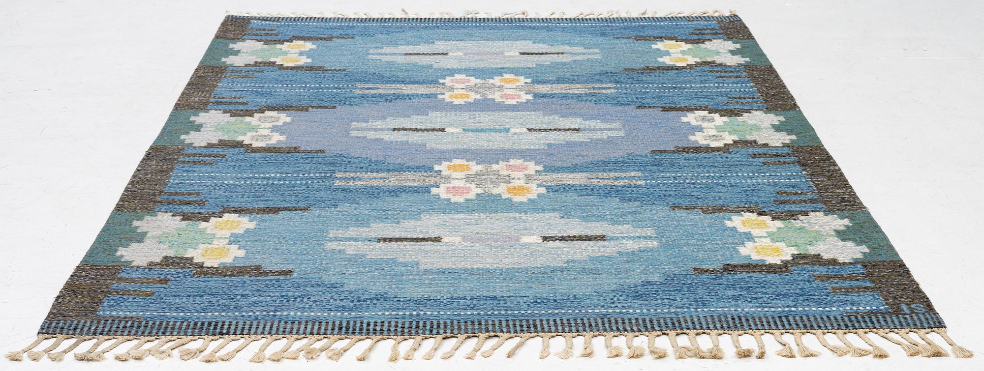 Ingegerd Silow, matta, rölakan, "Örbyhus", signerad IS, komponerad 1970, ca. 225 x 165 cm.