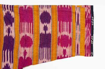A woman’s Chapan, silk and cotton Ikat, Central Asia, 1880s.